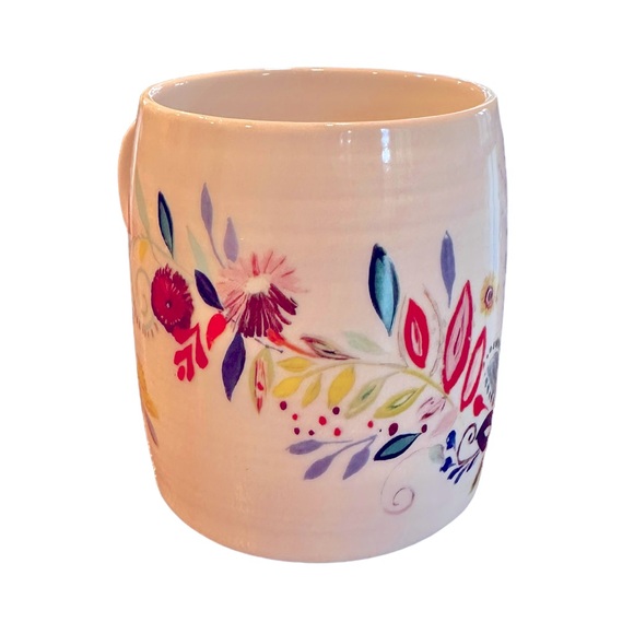 Anthropologie Petal Palette Floral Flowers Monogram S Mug Starla M Halfmann - Picture 4 of 12